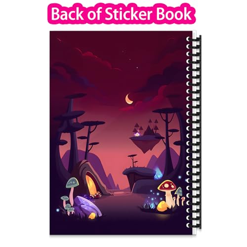 B5 Reusable Sticker Collecting Book Blank Sticker Album (Style L Black Red) - color: Style L Black Red