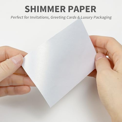 100 Pack Mini Pearl White Envelopes, 4 x 2.75" Shimmer Gift Card Envelopes, Gift Card Holder, Small Business Card Envelopes for Invitations, Wedding, Birthday Party, Baby Shower - color: White, size: MINI