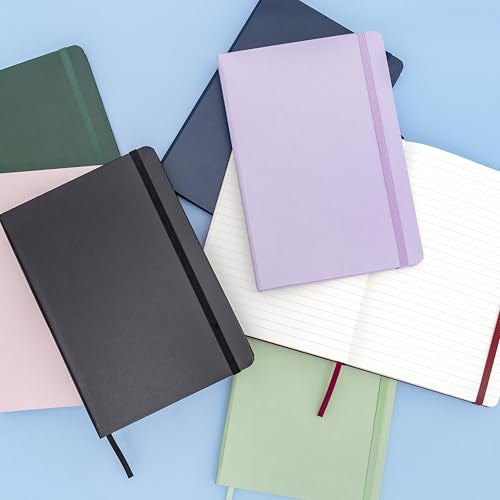 PAPERAGE Lined Journal Notebook, Hardcover Journal for Women & Men, 160 Pages, (5.6 in x 8 in), College Ruled Journaling Notebook for Work, School Supplies & Note Taking, (Burgundy) - color: Burgundy, style: A. Lined
