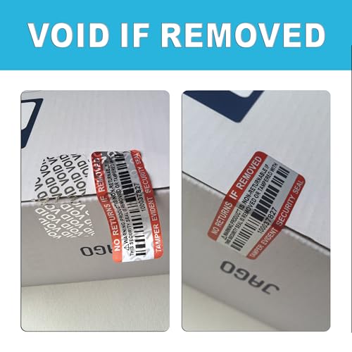 Tamper Evident Proof Barcode Stickers with Individual Serial Number Security Warranty Void Sticker,Sealing Label for Package(120pcs 2x0.8in Red Matte Silver) - style: 120pcs Red silver