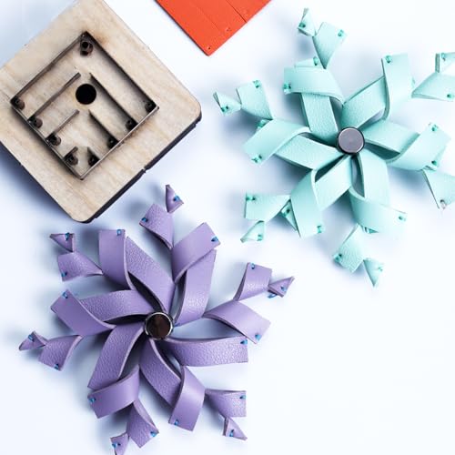 Leather Cutting Die,3D Snowflake Flower Shape Leather Die Cutter Tool,Cutting Mold for DIY Crafts