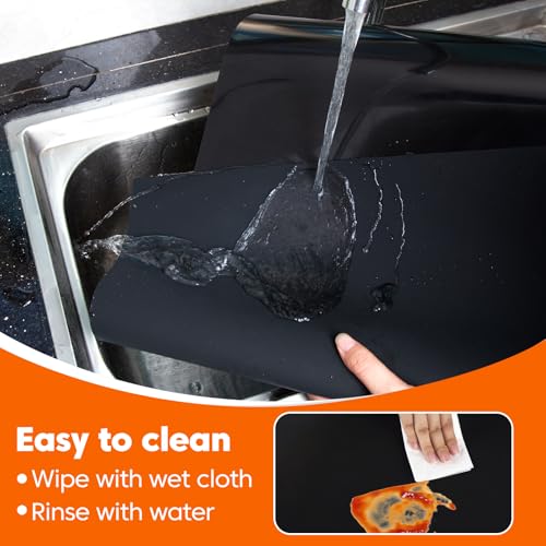 Large Silicone Mat, 24"x80" Heat Resistant Mats for Countertop, Black - color: Black, size: 80"L x 24"W