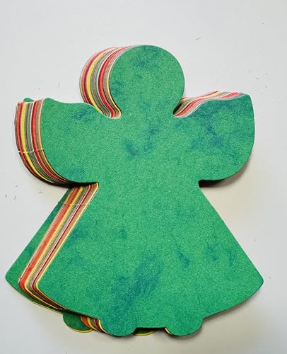 SHAPES ETC. 5.5" x 5.5" Angel Creative Cut-Outs, Marble Colors, 31-Count - color: Assorted Marble Angels
