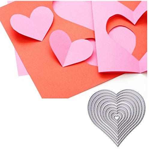 3 Different Shapes of Cutting Dies Stencil Metal Template Molds(Love Heart,Flower & Star),25 Pieces Embossing Tools for Card Making,Scrapbooking,Album Paper DIY Crafts for Card Making Cards