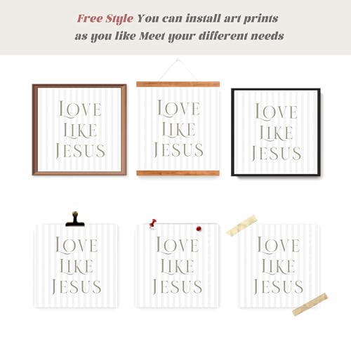 LARTSFRO Coquette Beige Bow Jesus Wall Art Decor Posters, Beige Bow Christian Room Bedroom Bathroom Wall Art Decor Aesthetic for Teen Girls Gifts, Inspirational Bible Verses Bow Wall Decor, 10x10 Inch Set of 4 Bow Pictures (UNFRAMED) - color: beige bow, s