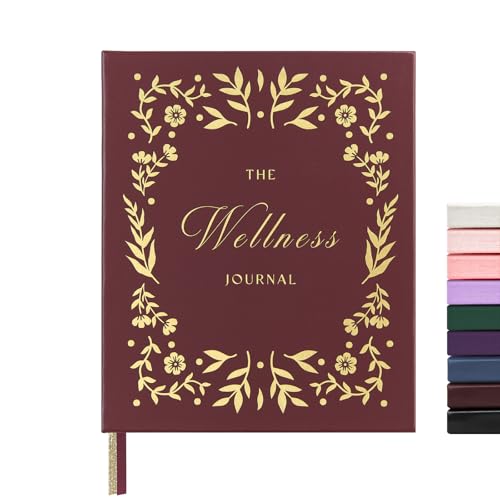 &And Per Se Wellness Journal, Self Care & Daily Journal for Women, Mental Health Planner with Habit Tracker, Diet & Goals, Undated, Gift-Ready (Burgundy Bloom) - color: L-Burgundy Bloom, size: 6.5 x 8 Inch