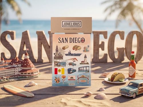 San Diego Sticker Sheet, San Diego Stickers for Laptop & Journal - style: San Diego