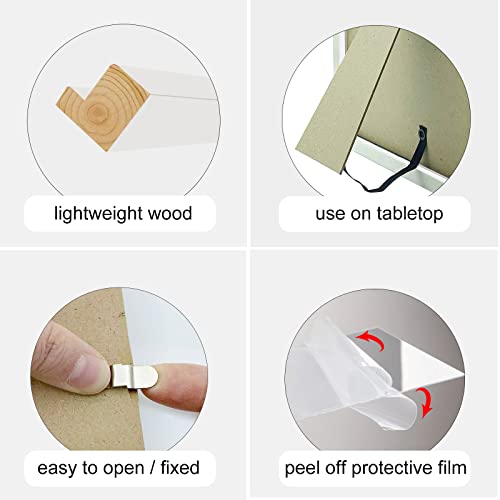 5x5 White Picture Frames Set of 2, Square Solid Wood Photo Frame for Tabletop or Wall Mounting - color: White, size: 5X5(2pcs)