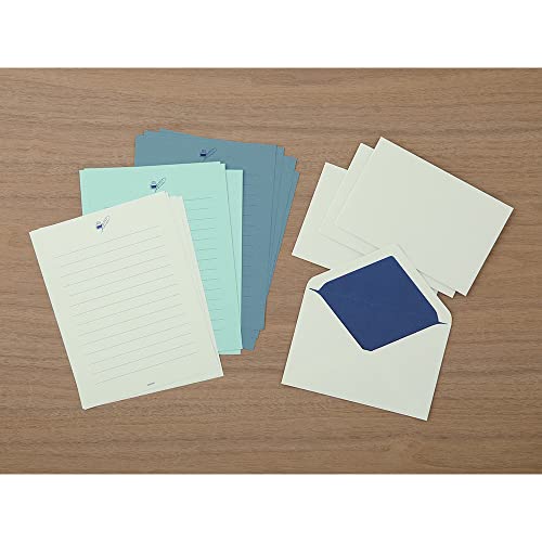 DESIGNPHIL 86917006 Midori Letter Set, Gift Color, Blue - color: blue