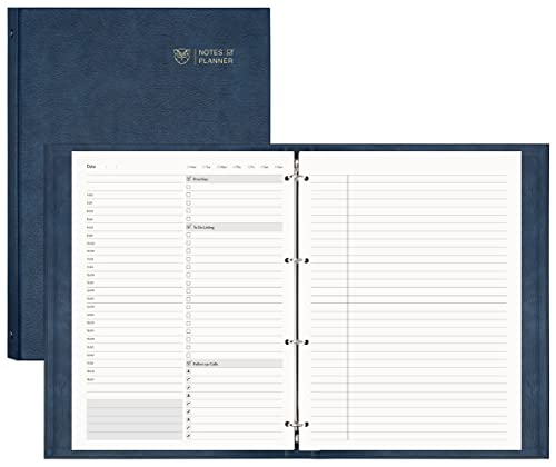 EMSHOI Undated Hourly Daily Planner, 240 Pages, A4 Size (9.2" x 12") - color: Blue