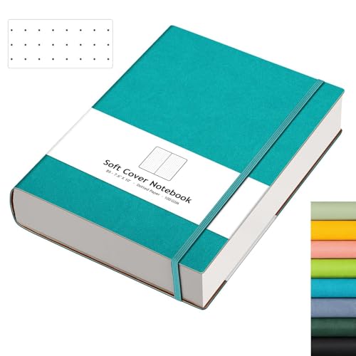 AHGXG Dotted Journal, 320 Pages, B5 (7.6'' X 10'') - color: Cyan, size: B5