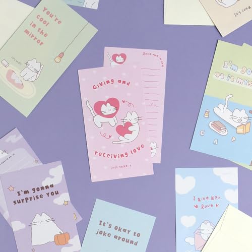 Monolike Storytown Azzle Series.1 Mini Letter Paper and Envelopes Set - 8Type, 32 Letter Paper + 16 Envelopes - color: Storytown Azzle Series.1