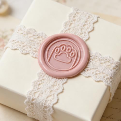 LANKIN Cat Paw Wax Seal Stamp, Animal Theme; 25mm Brass Head - color: Cat Paw