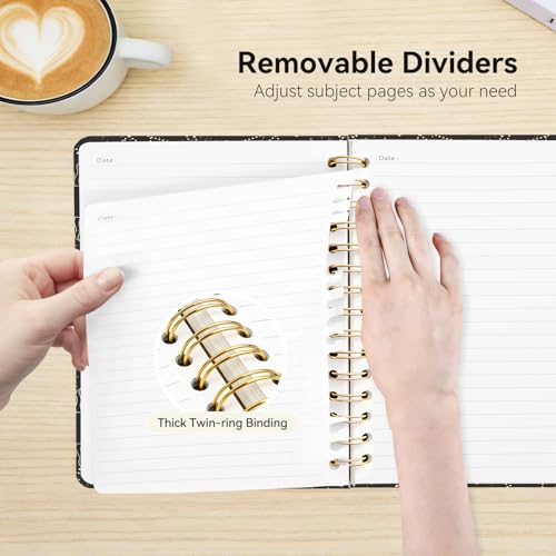 Lined Spiral Journal Notebook for Work A5, 160 Pages, Sun Star - color: Sun