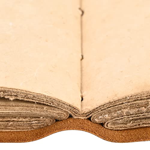 Leather Drawing Journal Daily Travel Diary, Antique Handmade Vintage Bound Rustic Writing Notebook, Genuine Buffalo Leather-Premium Quality Unlined Antique Paper, Art Sketchbook, 7x10 Inches-Brown - style: 7x10 Inches - Antique Unlined*