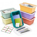 GAMENOTE 6 Qt Storage Bins with Lids, Morandi 6 Pack, Stackable Boxes - color: Morandi