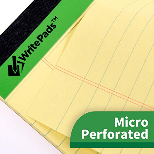 KAISA Legal Pad Writing Pads, 5"x8" Legal Ruled, 8.5"x11.75" Wide Ruled, 56GSM Paper Notepads, 12pads (Canary 24pad, 8.5x11.75inch) - color: Canary 24pad, size: 8.5x11.75inch