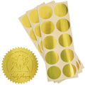 MaxMark 1.75" Self Adhesive Glossy Gold Seal Labels for Certificates, Library, Notary Embossing Seals - 100 Count - color: Glossy Gold, size: 1.75" diameter