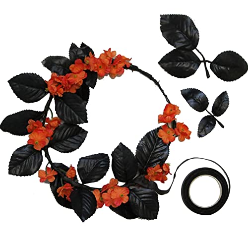 Woohome 2 Roll Florist Stem Wrap, 12mm Width Floral Tape Bouquet Tape, 90 Feet/Roll Flower Tape - color: 2PCS Black