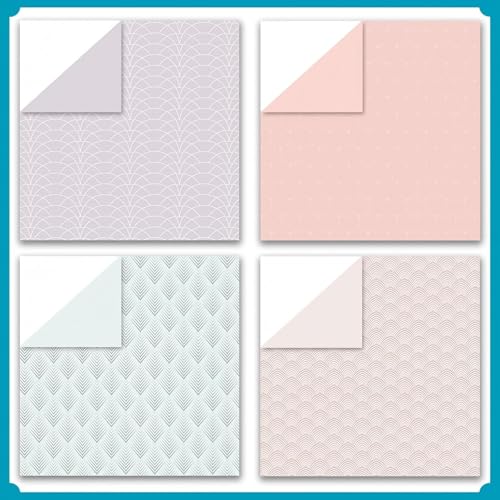 24 Sheets Scrapbook Paper - Boho Patterned Cardstock Paper Pads, 12"x12" 160gsm Coloured Double Sided Decorative Craft Papers for Scrapbooking, Card Making, Journaling and DIY Projects (Boho 1) - color: Boho 1