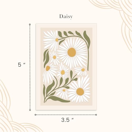 Lady Jayne All Occasion Blank Boxed Note Cards, with Gold-Foil Lined Envelopes and Embossed Details – 5” x 3.5” each, Set of 12 Cards – Flower Market Daisy (80910) - color: Daisy