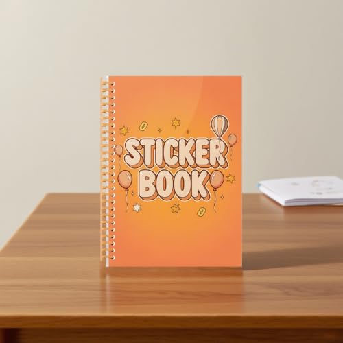 B5 Reusable Sticker Collecting Book Blank Sticker Album (Style E Orange) - color: Style E Orange