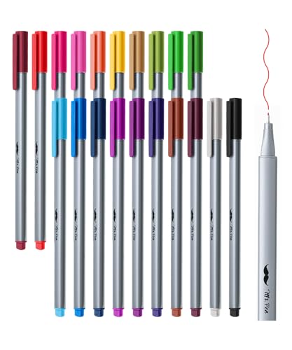 Mr. Pen- Colored Fineliner Pens, 20 Pack, 0.4mm Fine Point - color: Assorted Colors, size: 20 Pack
