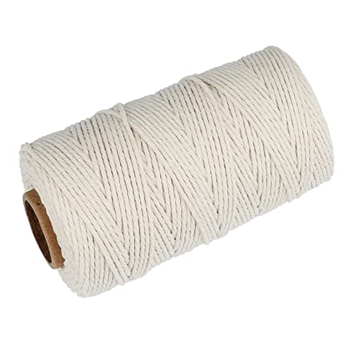 G2PLUS White String,2MM 328Feet Beige Cotton Twine for Crafts & Cooking - color: Off White, size: 2mm x 100m