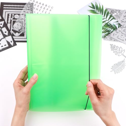 2 Pack Large Sticker Photo Storage Album, Stamp & Cutting Dies Storage Book Organizer Folder for Cards Storage DIY Scrapbooking Card Making Supplies 20 Pages 80 Pockets/Pack (Yellow + Green) - color: Yellow + Green