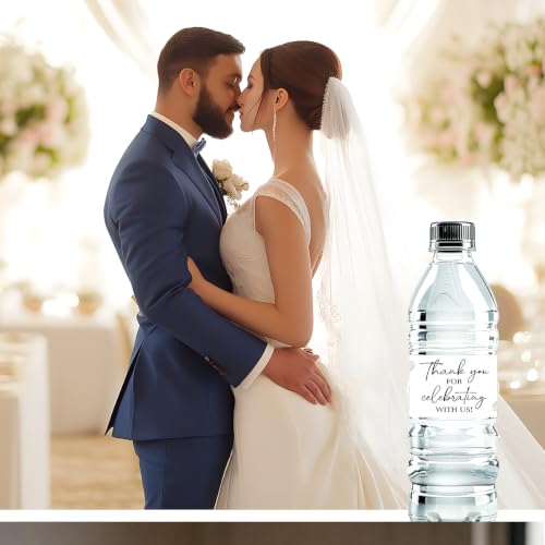 200 Pcs Wedding Water Bottle Labels for Wedding Bridal Shower Baby Shower - color: 200 Pcs Wedding