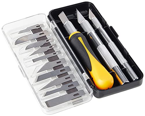 Modelcraft PKN3305/S Precision Craft Knife Set, Silver, 16 Piece