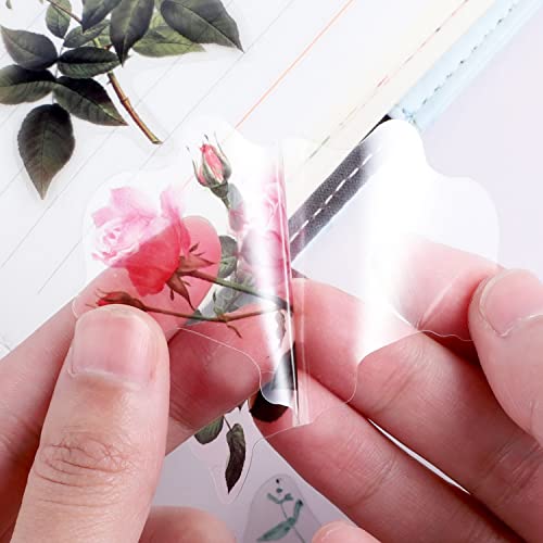 80 Vintage Flower Stickers for Scrapbooking, Self-Adhesive | Self-Adhesive Paper Stickers For Journals, Cards, Letters, Laptops, And Diy Decor - style: Bright