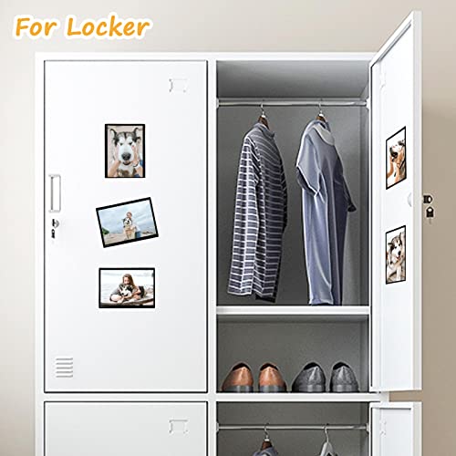Magnetic Picture Frame, Holds 4X6 Inches Pictures, Reusable Black Magnet Fridge Photo Sleeves for Refrigerator, Locker,Office Cabinet (Black, 6) - style: 6Pcs-4x6-Black