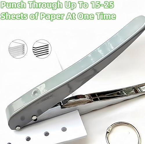 Single Hole Punch, Heavy Duty Hole Puncher Handheld Paper Puncher Small Hole Punch for Crafts Cards Paper Tags Scrapbook-1/8 inch (3mm) - size: 1/8 inch (3 mm)