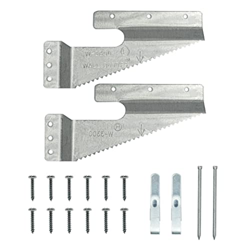PHS Wall Buddies Picture Hangers, Holds 60 lb, 5 Pack with Nails & Screws | Self-leveling sawtooth mounting brackets for flush mount on wood picture frames