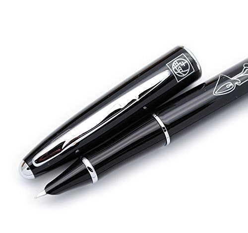 Picasso 606 Ultrafine Accounting Fountain Pen EF Nib Original Box (Black) - color: Black