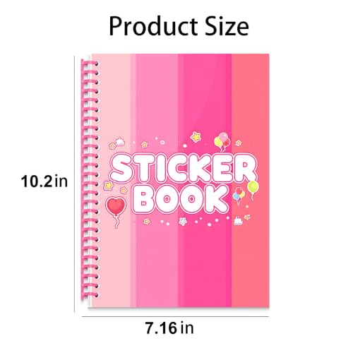 B5 Reusable Sticker Collecting Book Blank Sticker Album (Style B Pink) - color: Style B Pink