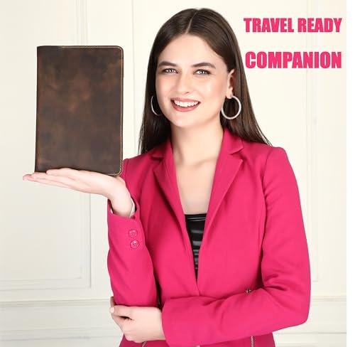 A5 Leather Journal Refillable Large Moleskine Notebook Planner Cover with Pen Loop | Leather Handmade Notebook A5 Cover Large Leather Journal for Professionals - color: Brown Leather Journal Cover A5
