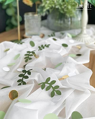 Letjolt Baby Shower Confetti Greenery Glitter Table Decorations 210 Pcs - color: Lihght Green
