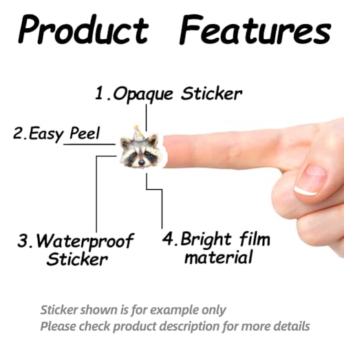 AHANDMAKER 180 Pieces Self-Adhesive Birthday Stickers, 9 Styles Cute Animal Stickers 1 Inch Cartoon Decals for Album Arts Planner Calendar Scrapbooking Crafting Bag Birthday Decor - style: Animal