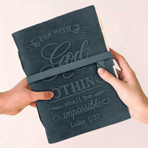 LEATHER VILLAGE Bible Journal For Men, Navy Blue 10x7. - color: Blue, size: 10 inches X 7 inches