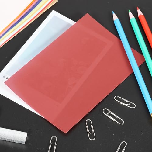PATIKIL 65 Sheets Vellum Paper 5x7, Vellum Paper Printable Translucent Paper 100GSM for Invitations Printing, Red - color: Red