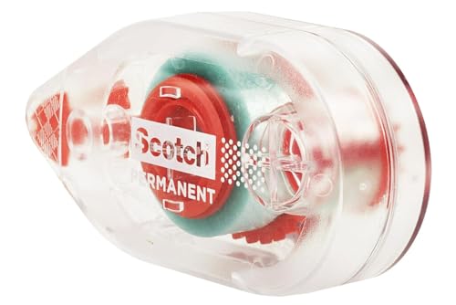 3M 6061 Scotch Double Sided Adhesive Roller Tape Runner, Permanent, Acid-Free, Photo-Safe Adhesive for Scrapbooking, Photo Mounting, and Crafts, 0.27 in x 26 ft per Roller, Pack of 6 - size: 6-Pack