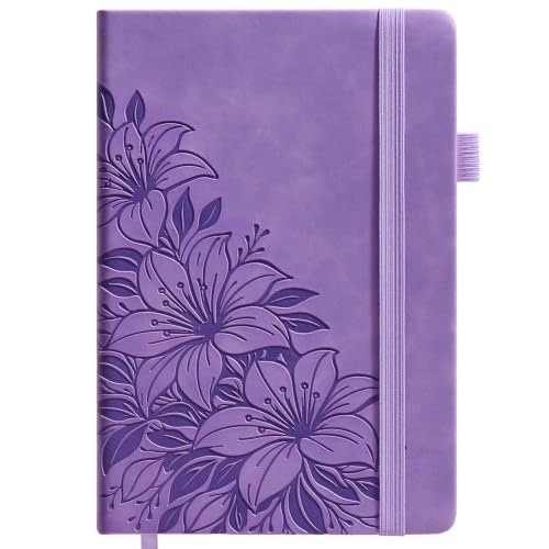 Lined Journal Notebook Hardcover Leather Bound 200 Pages A4 Purple Diary - color: Purple, size: A4 200 Pages