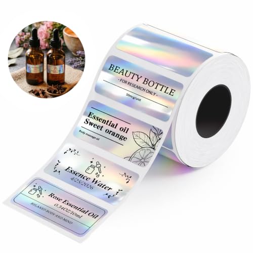 NIIMBOT M2/M3 Thermal Transfer Labels 1.57" x 0.78" (40x20mm) Holographic | Only for M2/M3 Label Maker, PET Material, Waterproof and High-Temperature Resistance, Long Storage Time - size: 40*20MM Hologram