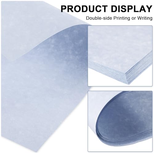 Epakh 100 Pcs Old Age Parchment Paper 8.5 x 11 Inch Standard Letter Vintage Colored Old Parchment Semblance Double Side Printing Paper (Blue) - color: Blue