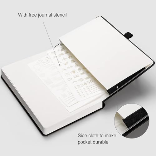 AHGXG Dotted Journal, 320 Pages, A5 (5.75'' × 8.38'') - color: Black, size: A5