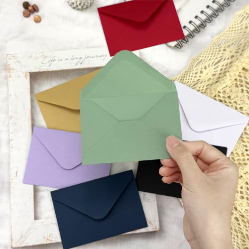 YINUOYOUJIA 100 pack Gift Card Envelope Black 4 x 2.75" - color: Black, size: Mini envelopes