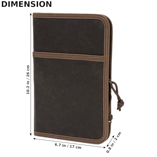 Field Journal Notebook A5 Planner Cover with Zipper, Travel Journal Cover - size: A5 Zippered