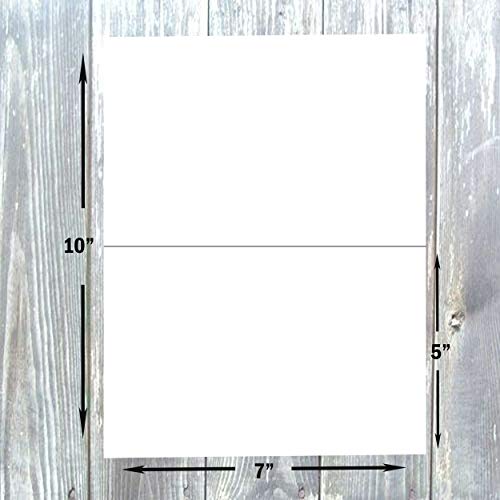 Hamilco White Cardstock Paper, Folded Cards – 5" x 7", 80 lb Cover, Blank Greeting & Invitation Cards, Printer Friendly, 300 Pack - size: 100 Cards (Pack of 3)
